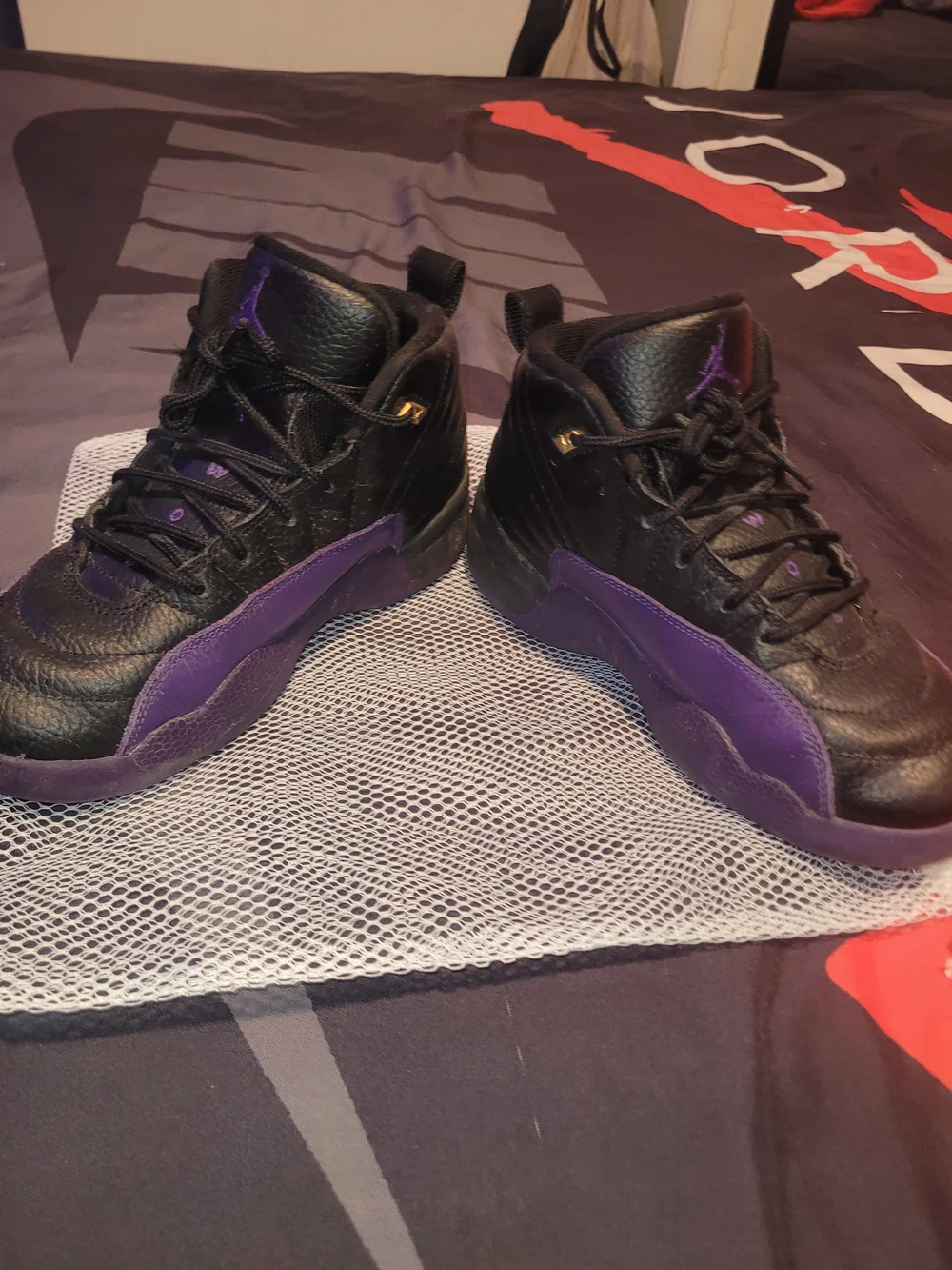 Air Jordan Kids' Black & Purple Basketball Shoes